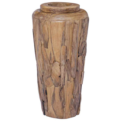 285210 vidaXL Decoration Vase 40x80 cm Solid Teak Wood