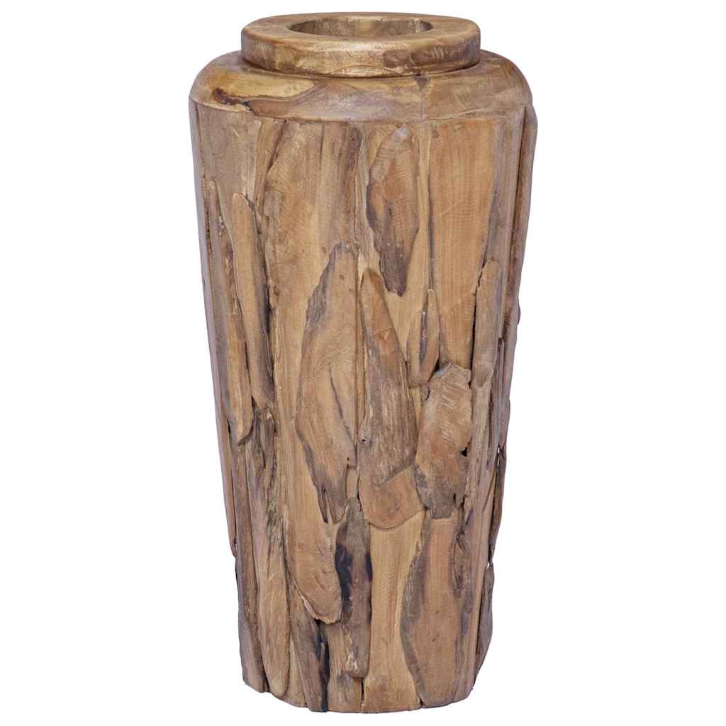 285210 vidaXL Decoration Vase 40x80 cm Solid Teak Wood