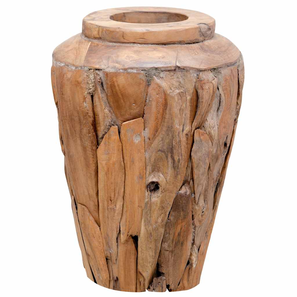 Decoration Vase Natural wood Solid Teak Wood 15.7x23.6 in