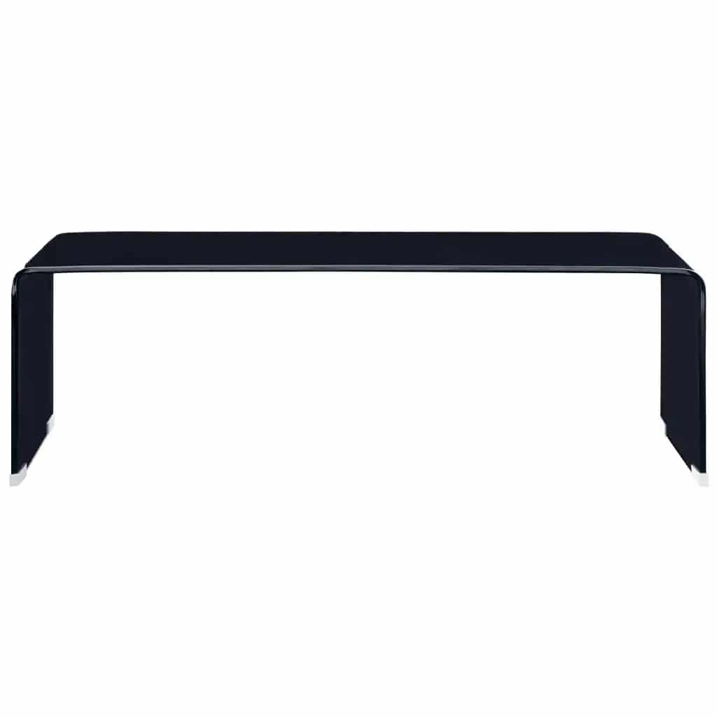 Coffee Table | Black | Tempered Safety Glass | 98 x 45 x 31 cm