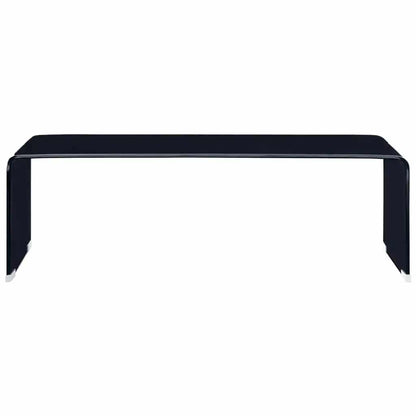 Coffee Table | Black | Tempered Safety Glass | 98 x 45 x 31 cm