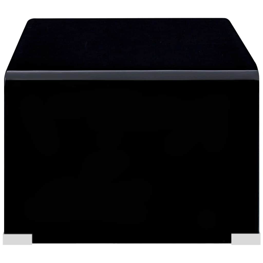 Coffee Table | Black | Tempered Safety Glass | 98 x 45 x 31 cm