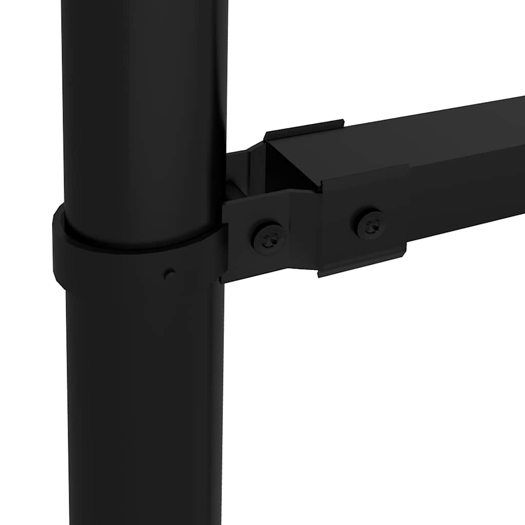 Garden Fence with Spear Top Steel 1172x75 cm Black