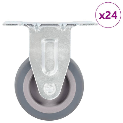 24 pcs Fixed Casters 50 mm