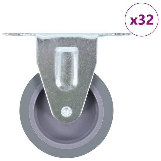 32 pcs Fixed Casters 75 mm