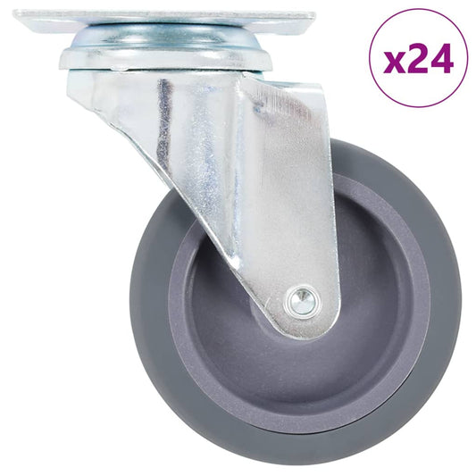 24 pcs Swivel Casters 75 mm