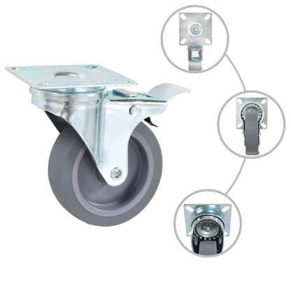8 pcs Swivel Casters 75 mm