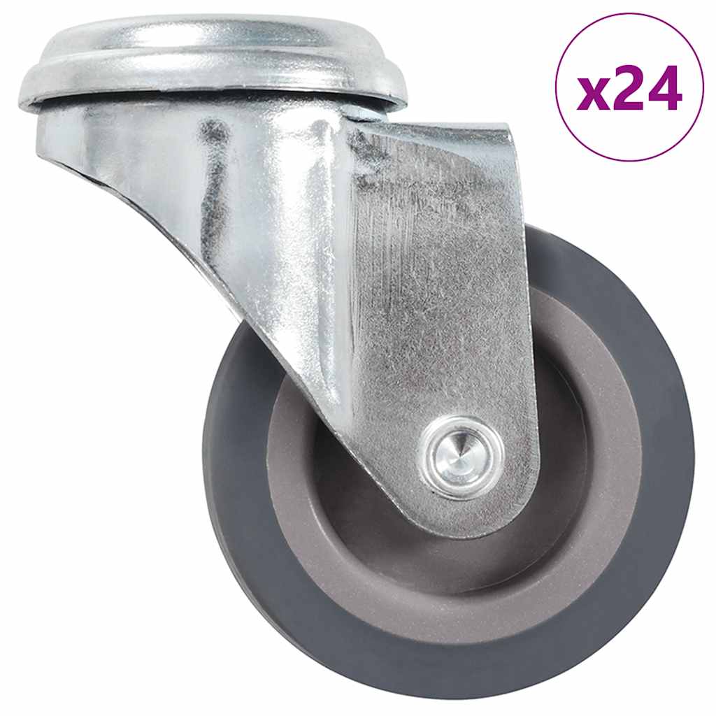 24 pcs Bolt Hole Swivel Casters 50 mm