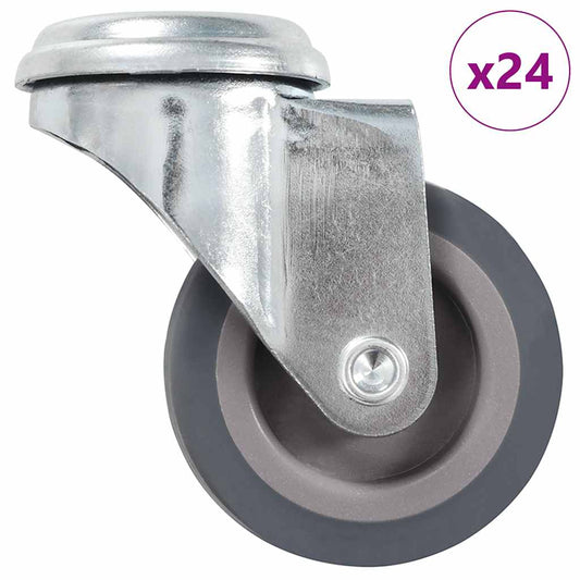 24 pcs Bolt Hole Swivel Casters 50 mm