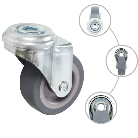 24 pcs Bolt Hole Swivel Casters 50 mm