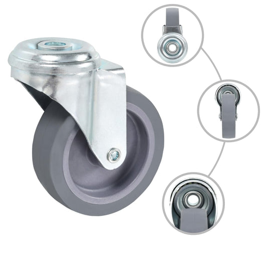 24 pcs Bolt Hole Swivel Casters 75 mm