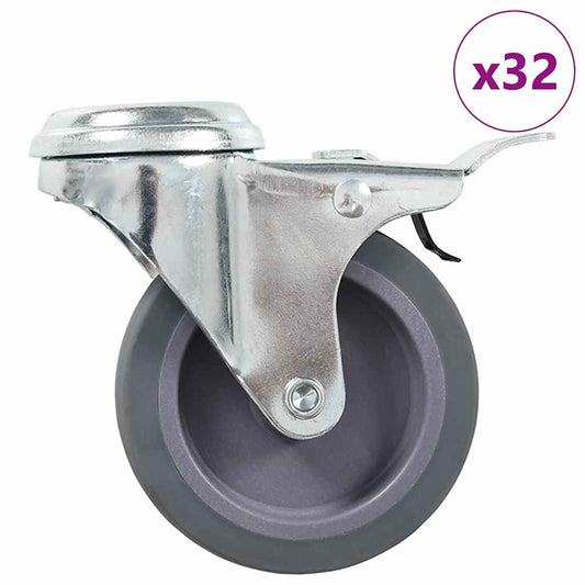 32 pcs Bolt Hole Swivel Casters 75 mm