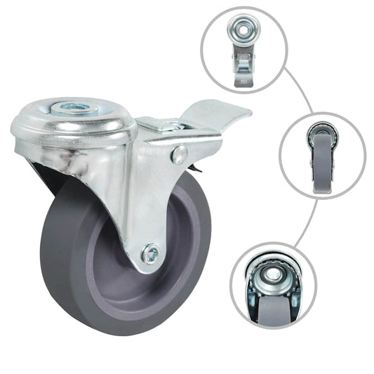 32 pcs Bolt Hole Swivel Casters 75 mm