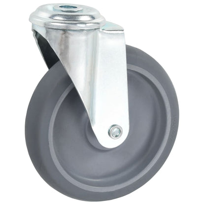 8 pcs Bolt Hole Swivel Casters 125 mm