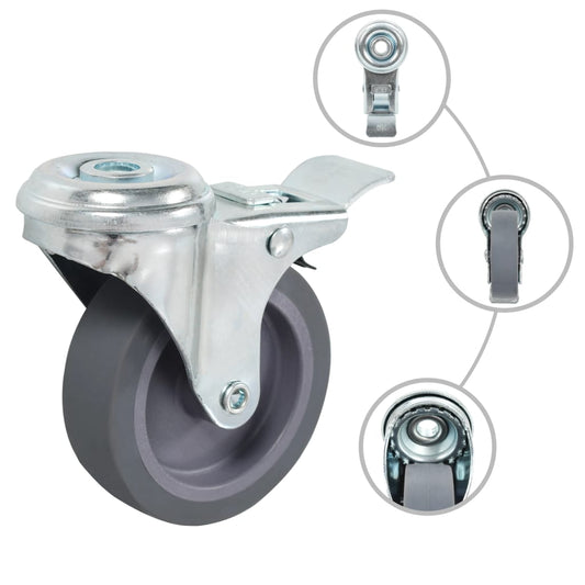 32 pcs Bolt Hole Swivel Casters 75 mm