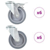 12 pcs Bolt Hole Swivel Casters 100 mm