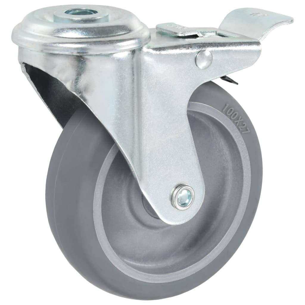 12 pcs Bolt Hole Swivel Casters 100 mm