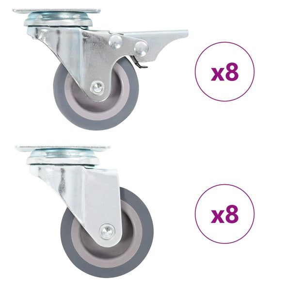 16 pcs Swivel Casters 50 mm