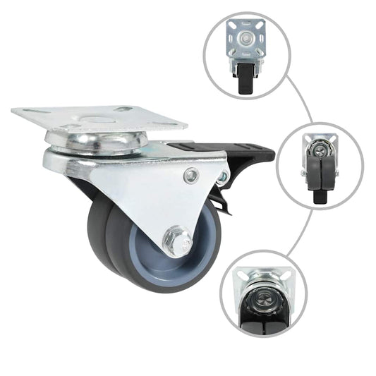 32 pcs Twin-wheel Swivel Casters 50 mm