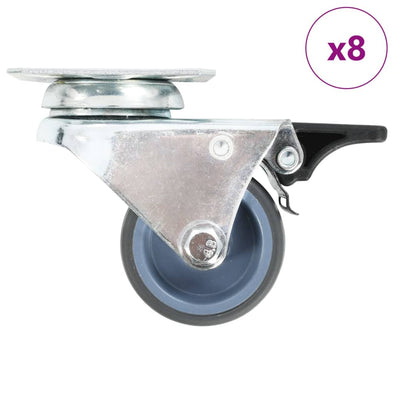 8 pcs Twin-wheel Swivel Casters 50 mm
