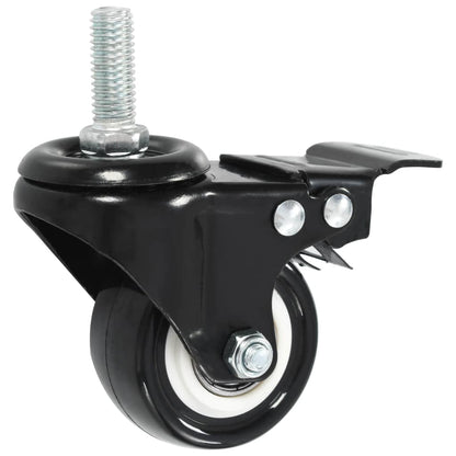 32 pcs Swivel Casters with Brakes 50 mm