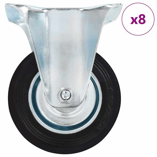 8 pcs Fixed Casters 100 mm