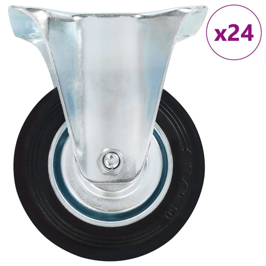 24 pcs Fixed Casters 100 mm