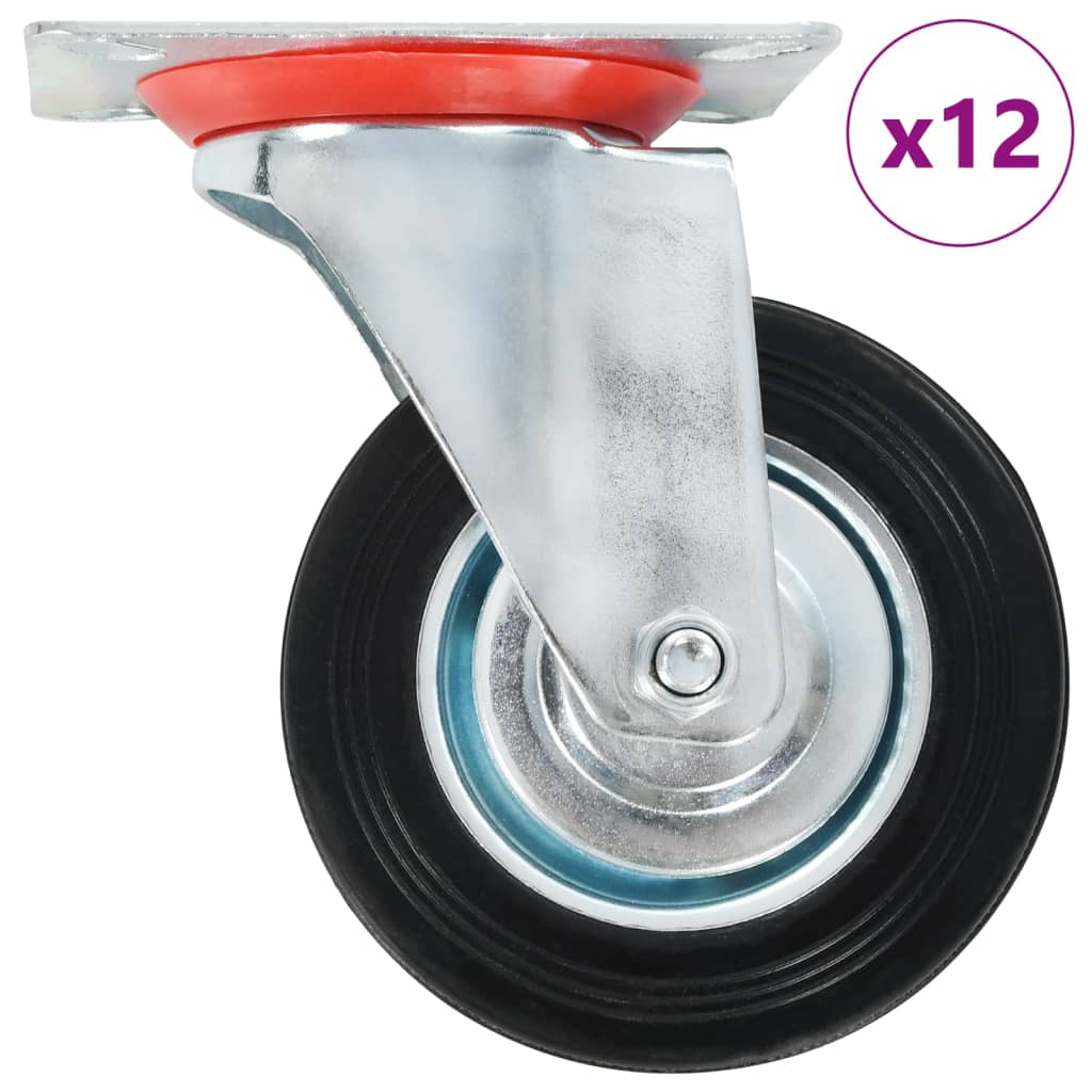 12 pcs Swivel Casters 100 mm