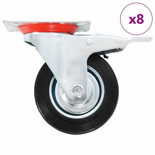 8 pcs Swivel Casters 100 mm