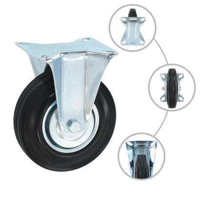 8 pcs Fixed Casters 125 mm