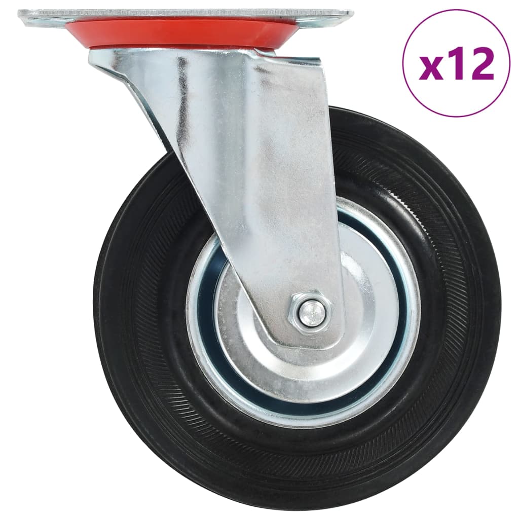 12 pcs Swivel Casters 125 mm