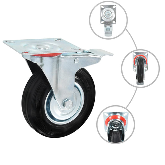 24 pcs Swivel Casters 125 mm