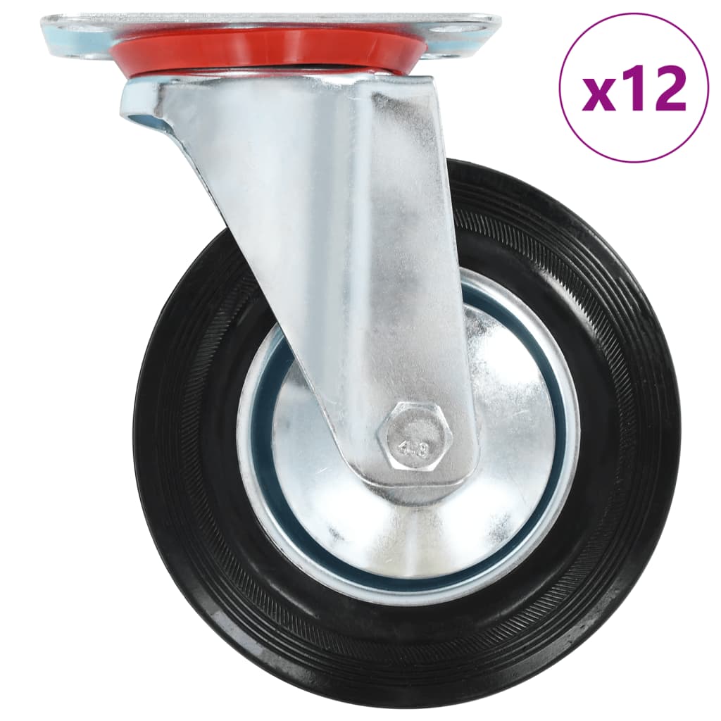 12 pcs Swivel Casters 160 mm