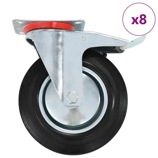 8 pcs Swivel Casters 200 mm