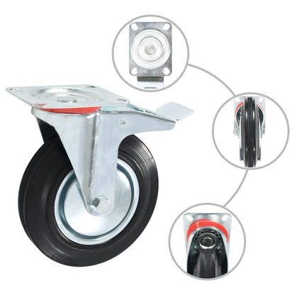 8 pcs Swivel Casters 200 mm