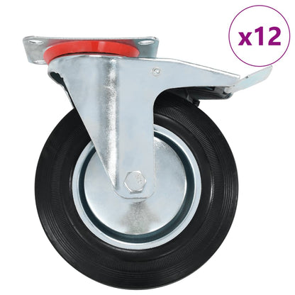 12 pcs Swivel Casters 200 mm