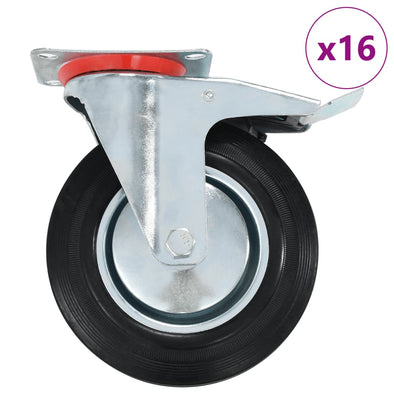 16 pcs Swivel Casters 200 mm