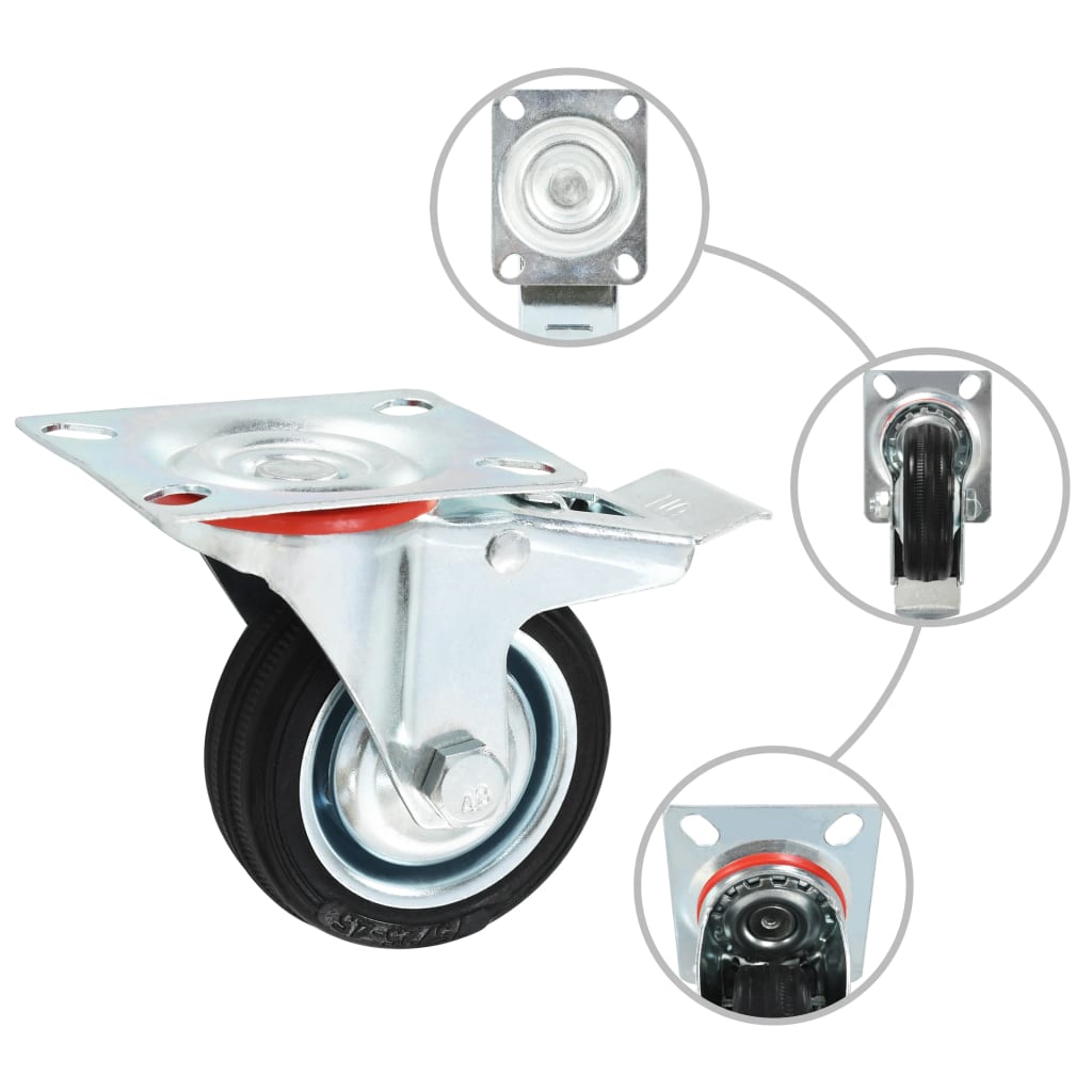 8 pcs Swivel Casters 75 mm