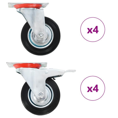 8 pcs Swivel Casters 100 mm