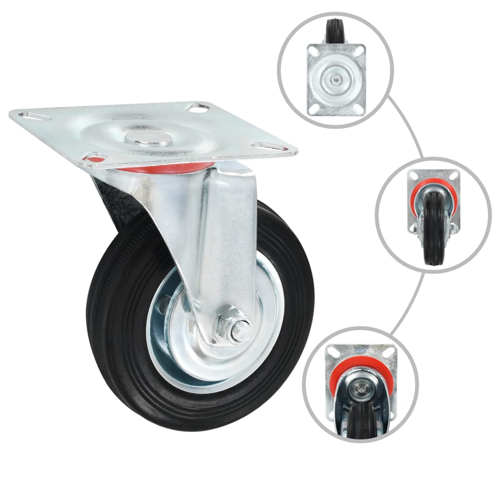 8 pcs Swivel Casters 100 mm