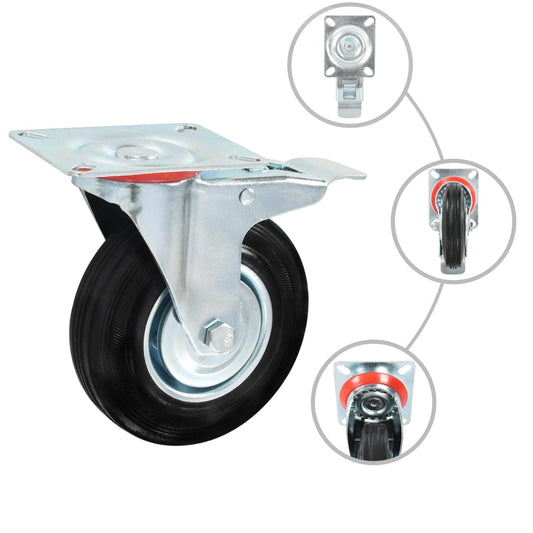 16 pcs Swivel Casters 125 mm