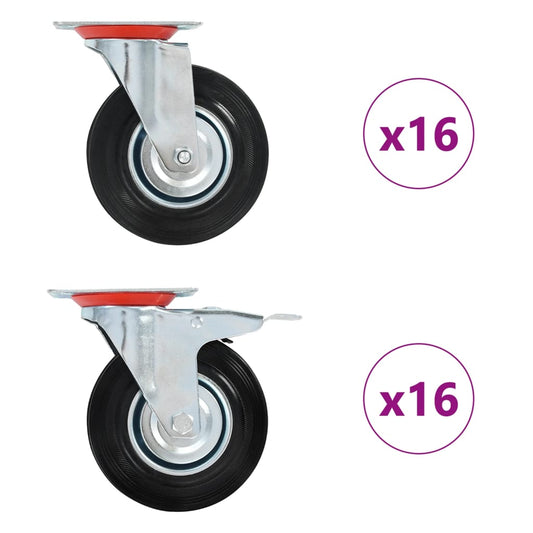 32 pcs Swivel Casters 125 mm
