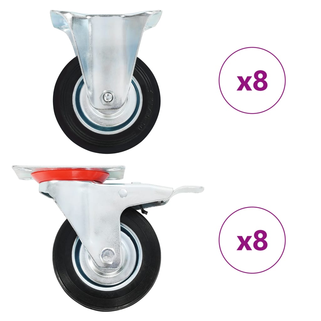16 pcs Casters 100 mm