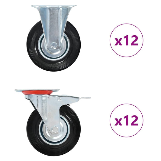 24 pcs Casters 125 mm