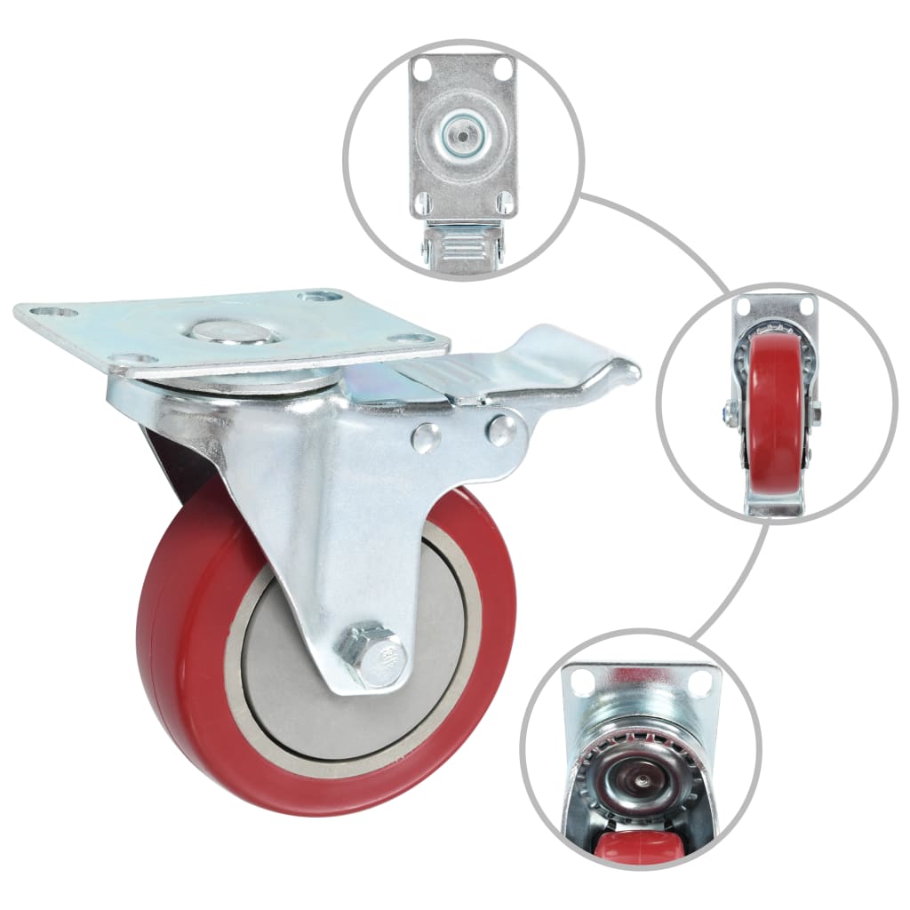 8 pcs Swivel Casters 100 mm