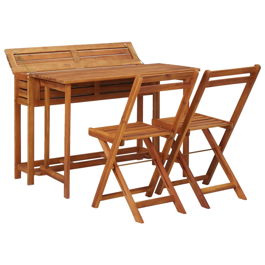 Garden Planter Table With Chair | Brown | Solid acacia wood | Medium