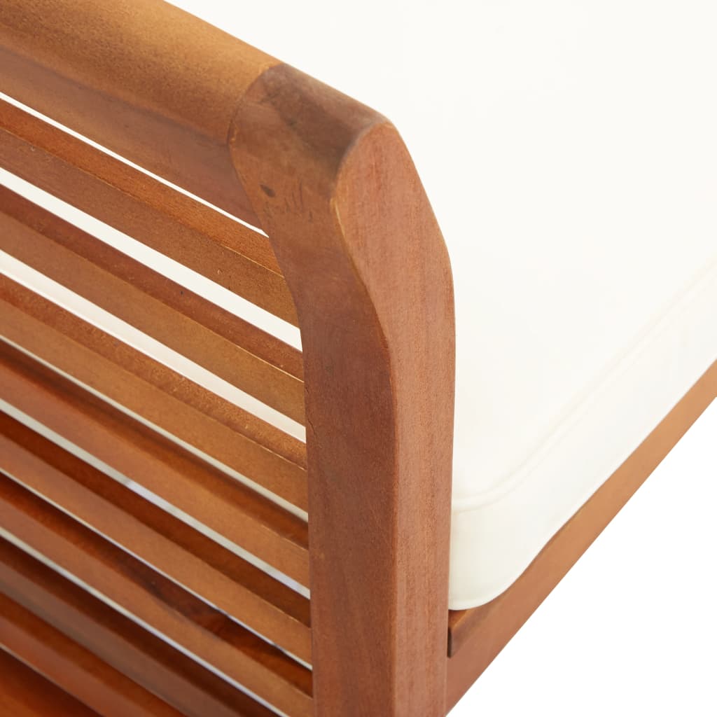 Patio Dining Chair with Cushion Solid Acacia Wood