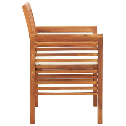 Patio Dining Chairs with Cushions 2 pcs Solid Acacia Wood