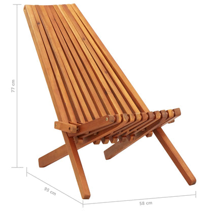 Folding Outdoor Lounge Chairs 2 pcs Solid Acacia Wood