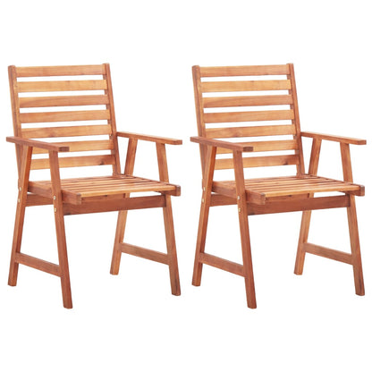 Outdoor Chair | Set of 2 | Natural wood | Solid Acacia wood | Standard